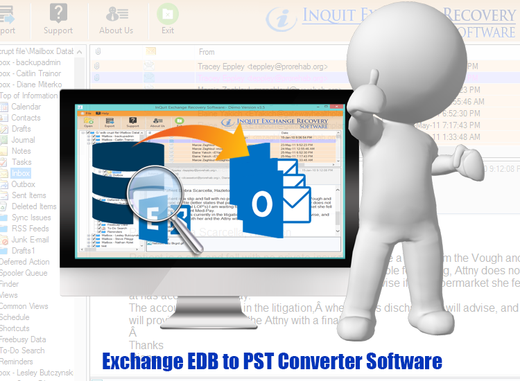 Exchange edb to pst